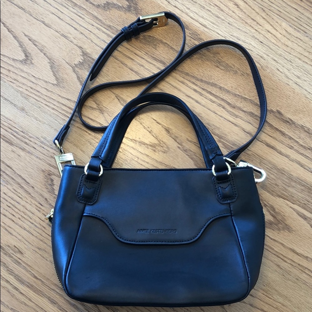 Aimee Kerstenberg Black Leather Bag.